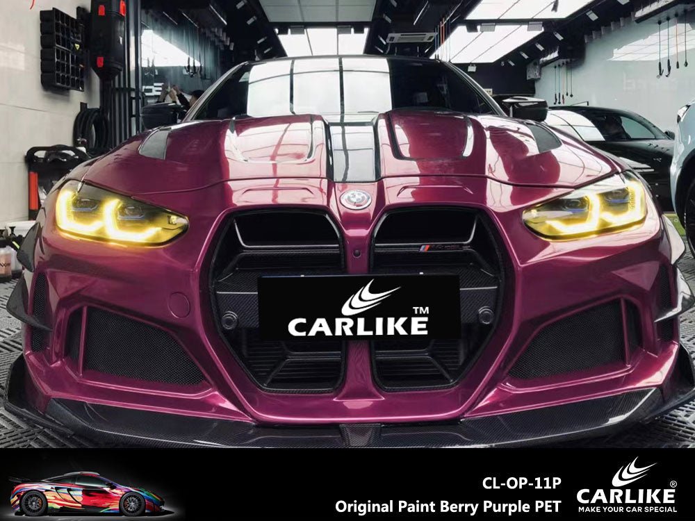 CARLIKE CL-OP-11P Original Paint Berry Purple Vinyl PET Liner - CARLIKE WRAP
