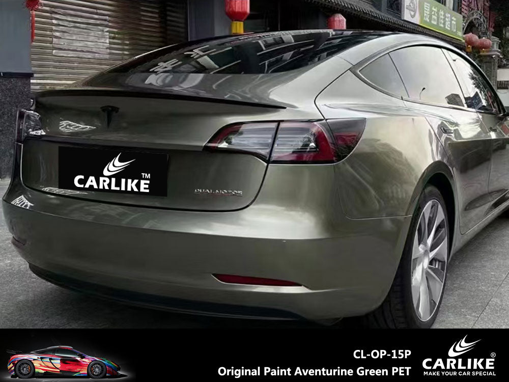 CARLIKE CL-OP-15P Original Paint Aventurine Green Vinyl PET Liner - CARLIKE WRAP
