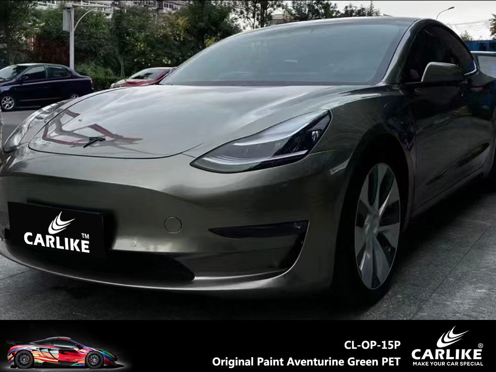 CARLIKE CL-OP-15P Original Paint Aventurine Green Vinyl PET Liner - CARLIKE WRAP