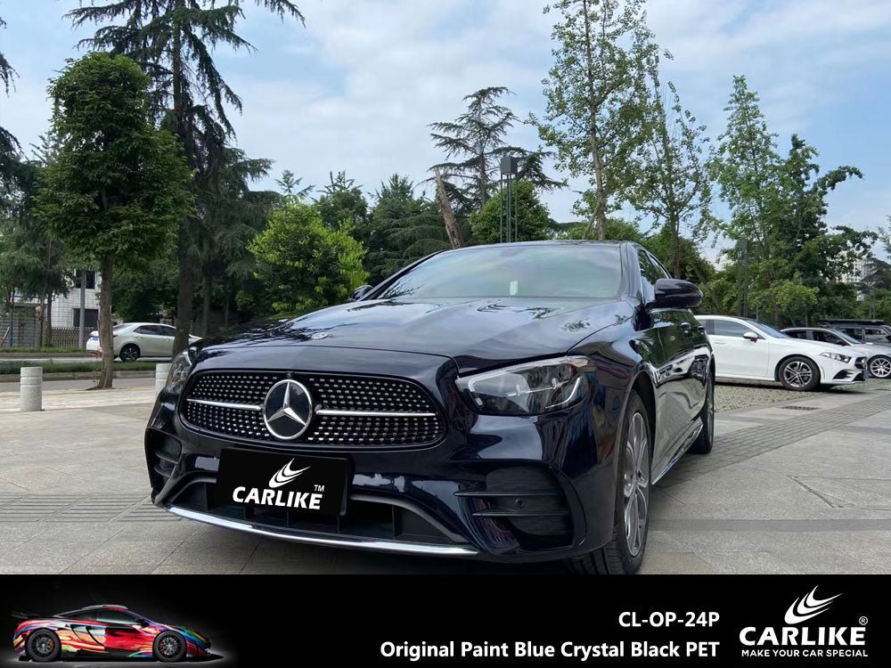 CARLIKE CL-OP-24P Original Paint Blue Crystal Black PET Vinyl PET Liner - CARLIKE WRAP
