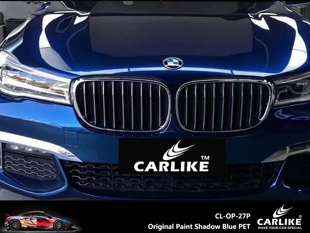 CARLIKE CL-OP-27P Original Paint Shadow Blue Vinyl PET Liner - CARLIKE WRAP