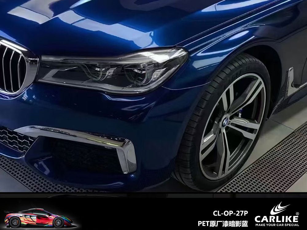 CARLIKE CL-OP-27P Original Paint Shadow Blue Vinyl PET Liner - CARLIKE WRAP