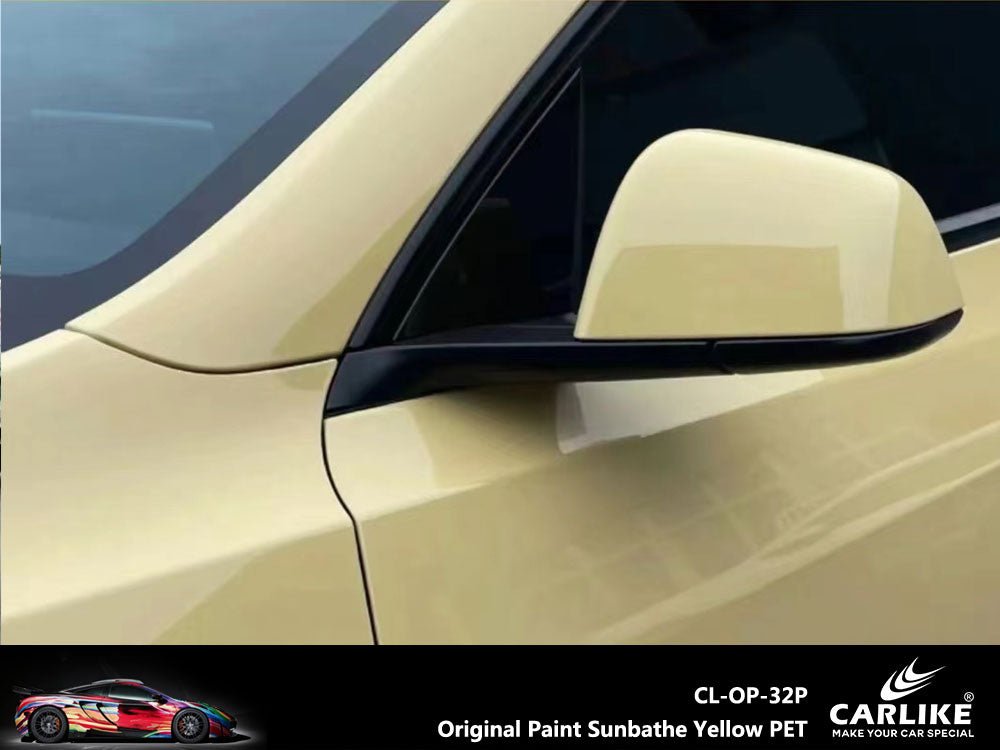 CARLIKE CL-OP-32P Original Paint Sunbathe Yellow Vinyl PET Liner - CARLIKE WRAP