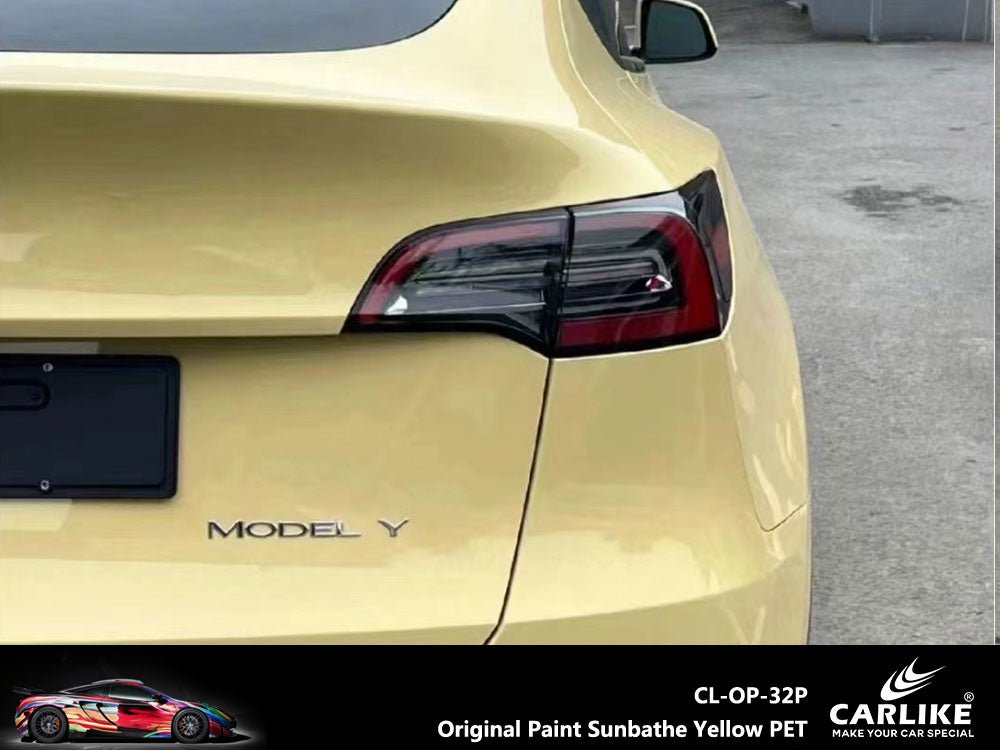 CARLIKE CL-OP-32P Original Paint Sunbathe Yellow Vinyl PET Liner - CARLIKE WRAP