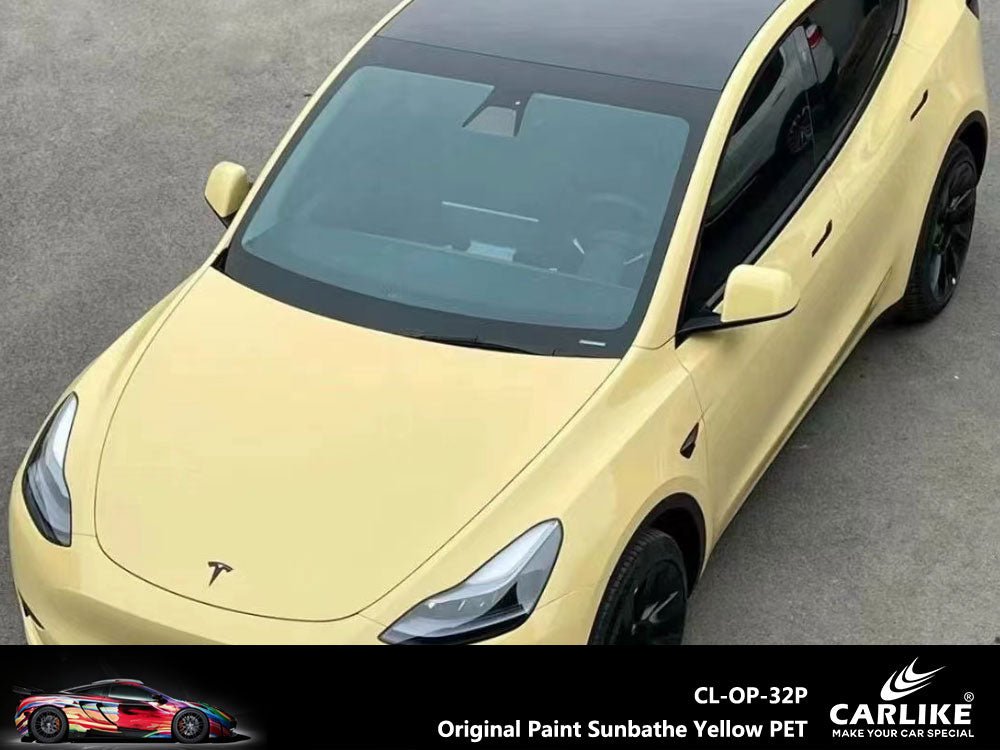 CARLIKE CL-OP-32P Original Paint Sunbathe Yellow Vinyl PET Liner - CARLIKE WRAP
