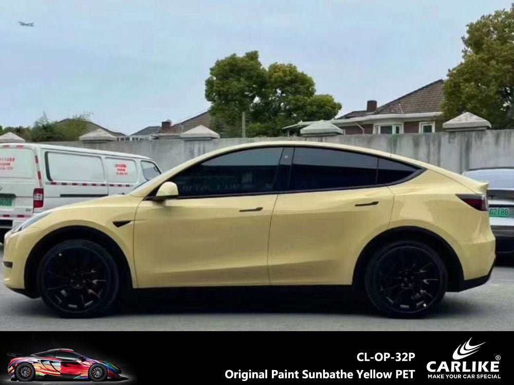 CARLIKE CL-OP-32P Original Paint Sunbathe Yellow Vinyl PET Liner - CARLIKE WRAP