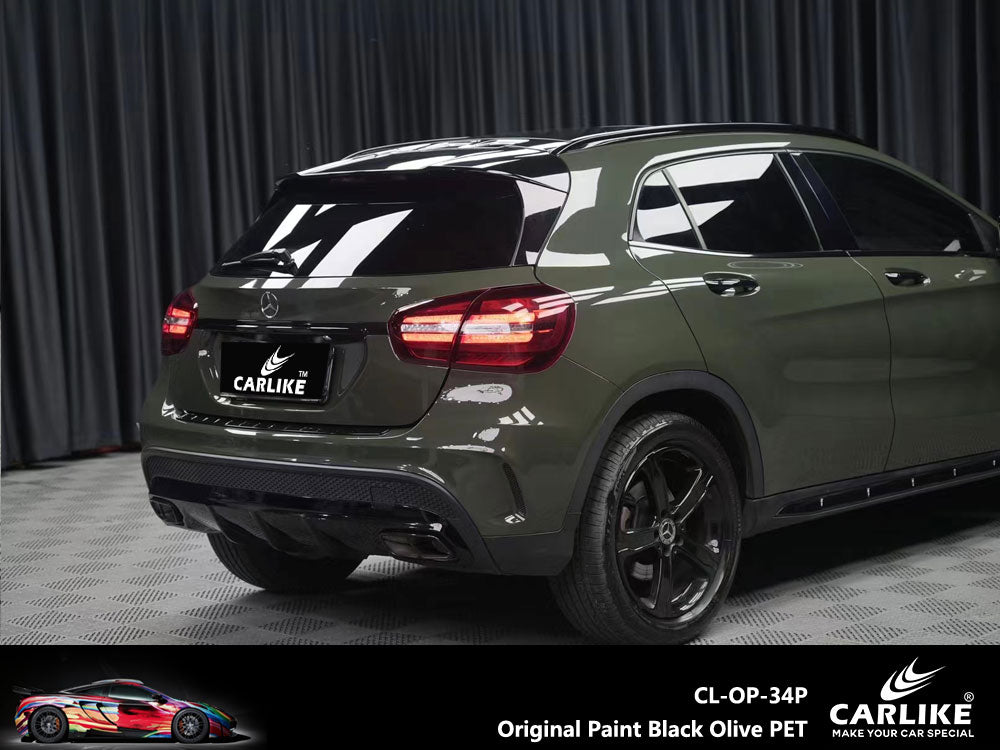 CARLIKE CL-OP-34P Original Paint Black Olive Vinyl PET Liner - CARLIKE WRAP