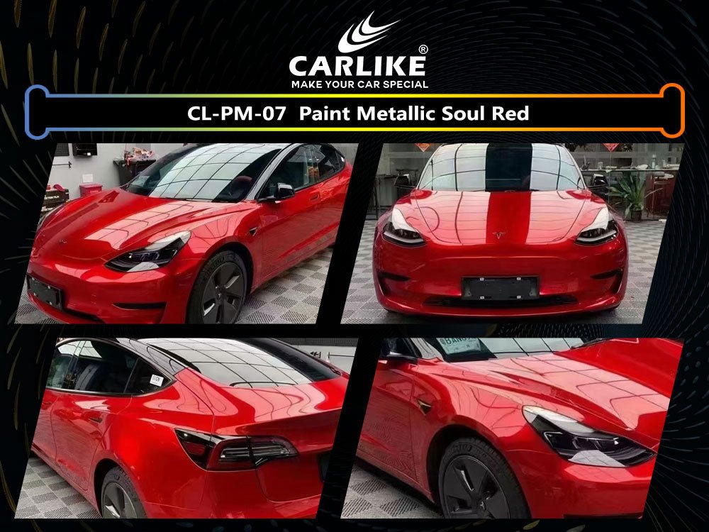 CARLIKE CL-PM-07P Paint Metallic Soul Red Vinyl PET Liner