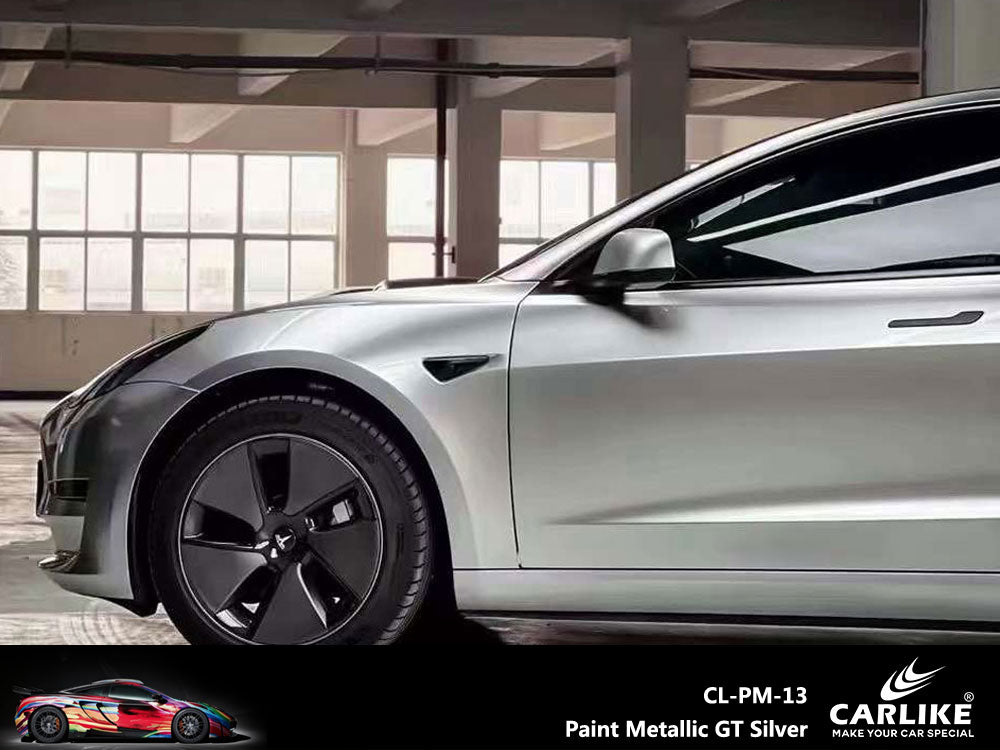 CARLIKE CL-PM-13 Paint Metallic GT Silver Vinyl - CARLIKE WRAP