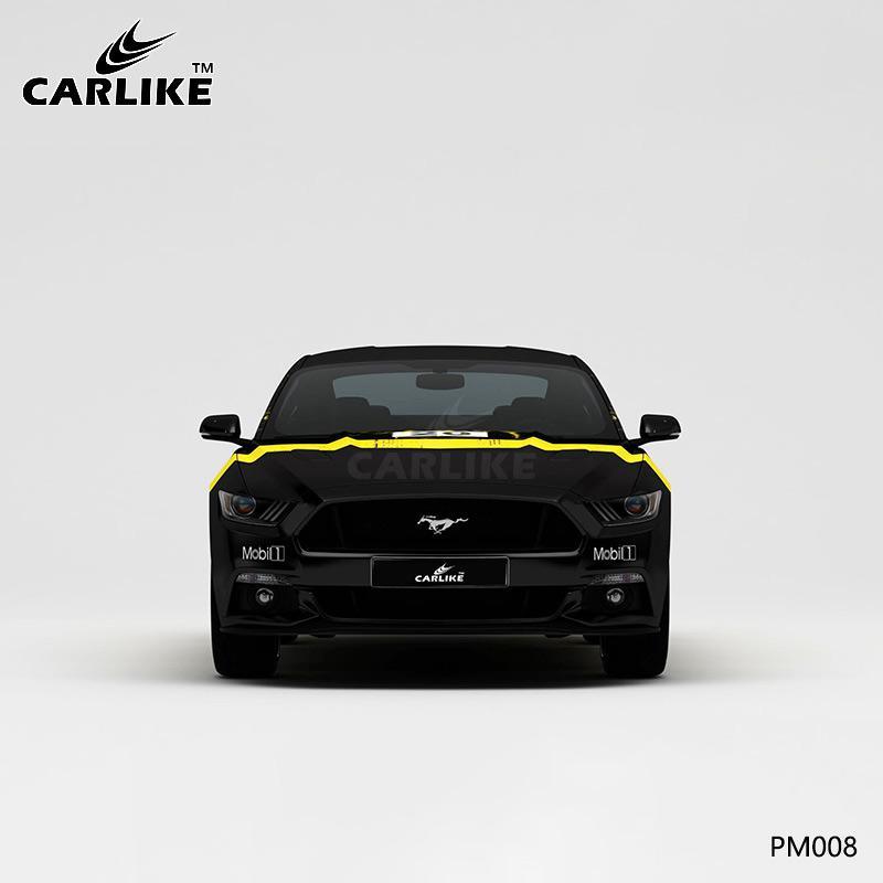 CARLIKE CL-PM008 Black and Yellow Splash-ink High-precision Printing Customized Car Vinyl Wrap - CARLIKE WRAP