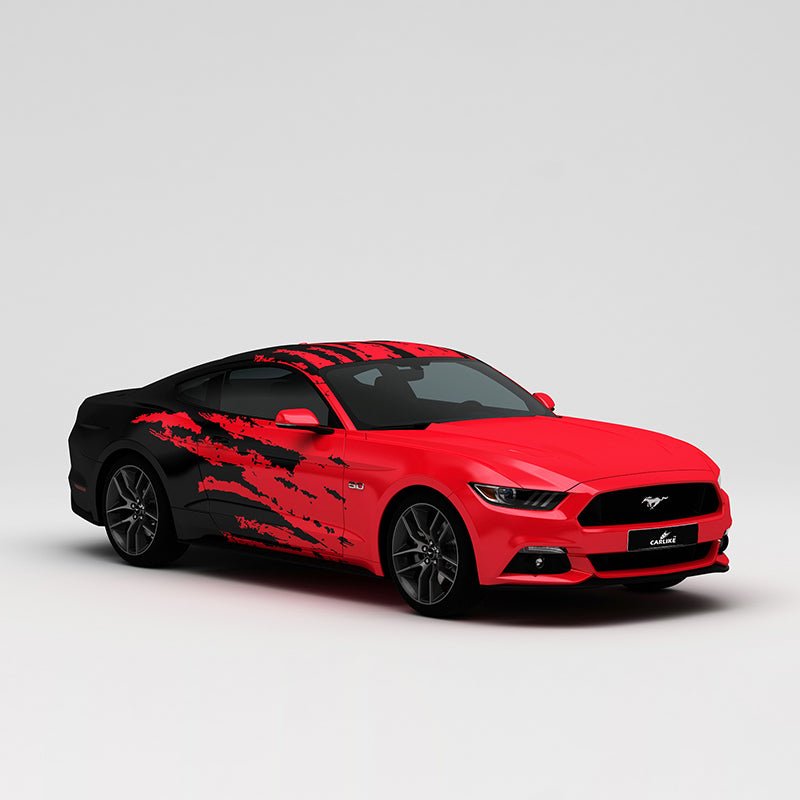 Customized Car Wrap Factory Supplier - Red and Black Splash-ink