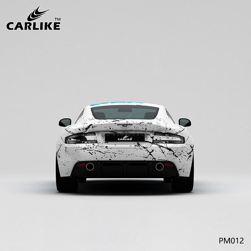 CARLIKE CL-PM012 Blue and White Splash-ink High-precision Printing Customized Car Vinyl Wrap - CARLIKE WRAP
