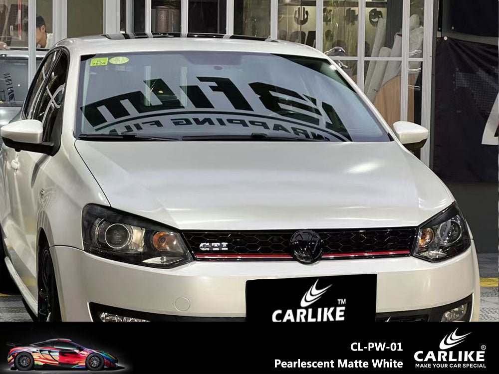 CARLIKE CL-PW-01 Pearlescent Matte White Vinyl - CARLIKE WRAP
