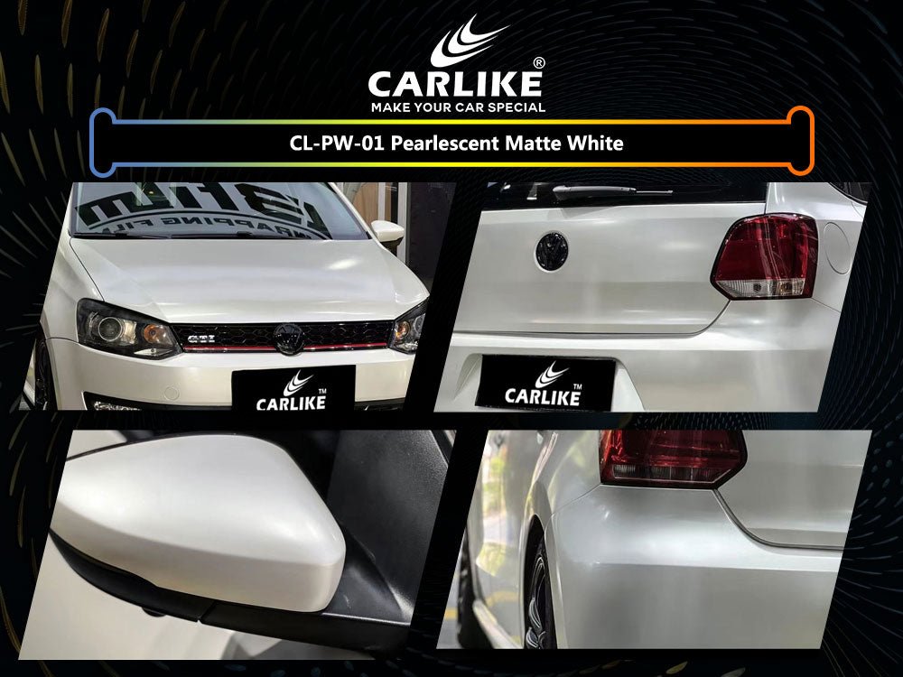 CARLIKE CL-PW-01 Pearlescent Matte White Vinyl - CARLIKE WRAP