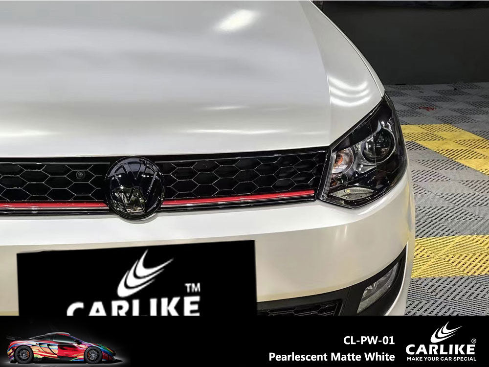 CARLIKE CL-PW-01 Pearlescent Matte White Vinyl - CARLIKE WRAP