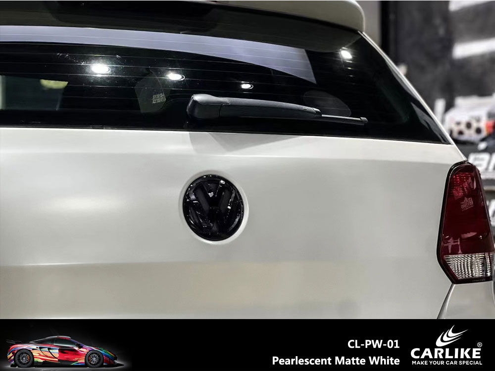 CARLIKE CL-PW-01 Pearlescent Matte White Vinyl - CARLIKE WRAP