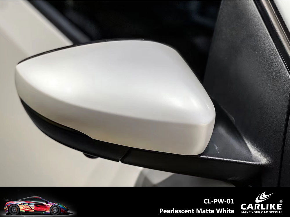 CARLIKE CL-PW-01P Pearlescent Matte White Vinyl PET Liner - CARLIKE WRAP