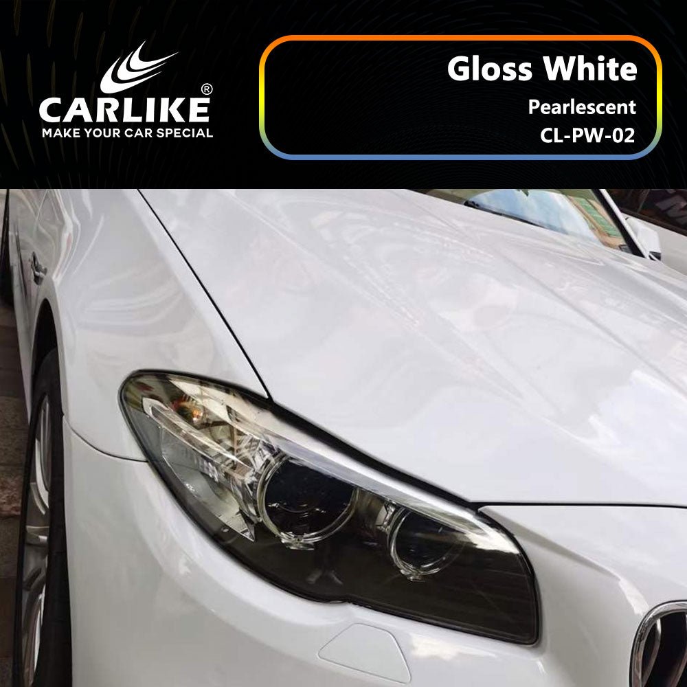 CARLIKE CL-PW-02 Pearlescent Gloss White Vinyl - CARLIKE WRAP