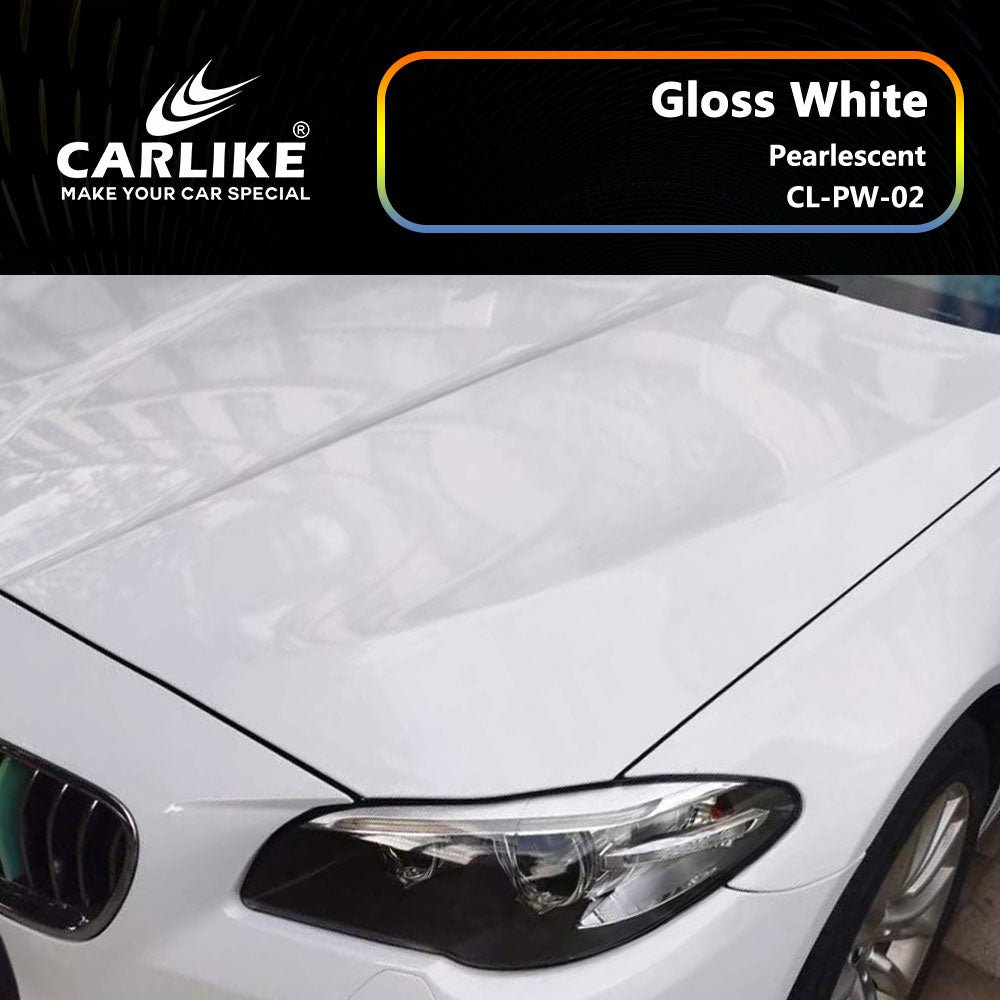 CARLIKE CL-PW-02 Pearlescent Gloss White Vinyl - CARLIKE WRAP