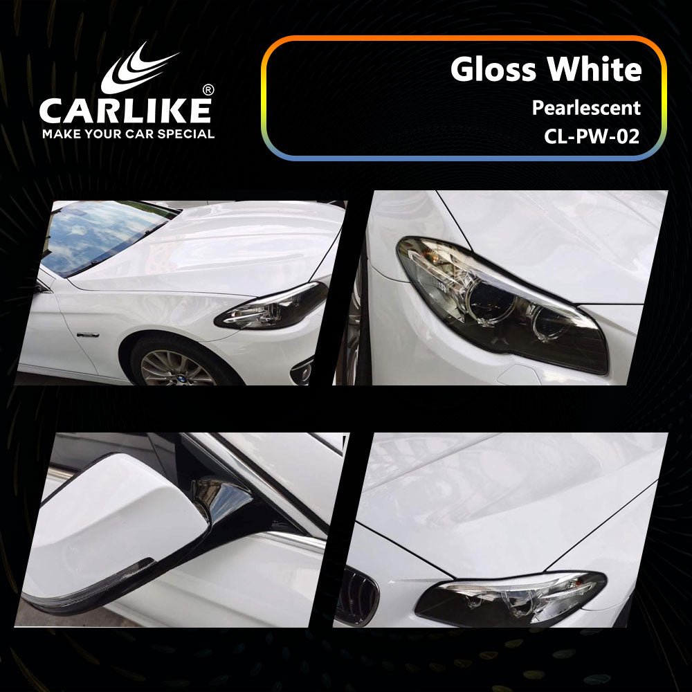 CARLIKE CL-PW-02 Pearlescent Gloss White Vinyl - CARLIKE WRAP