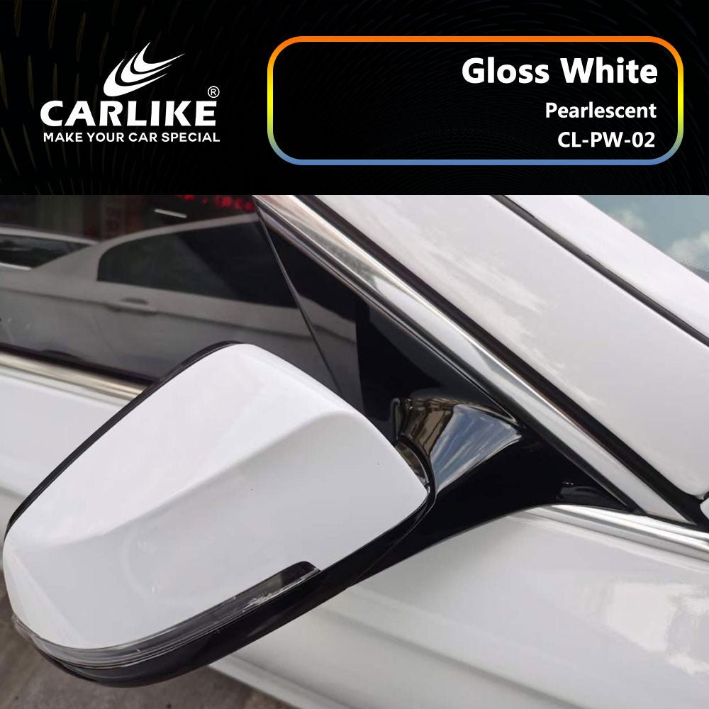 CARLIKE CL-PW-02 Pearlescent Gloss White Vinyl - CARLIKE WRAP