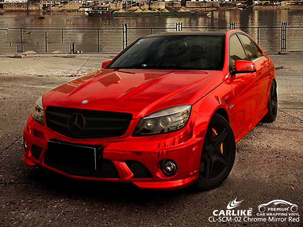 CARLIKE CL-SCM-02 Chrome Mirror Red Vinyl - CARLIKE WRAP
