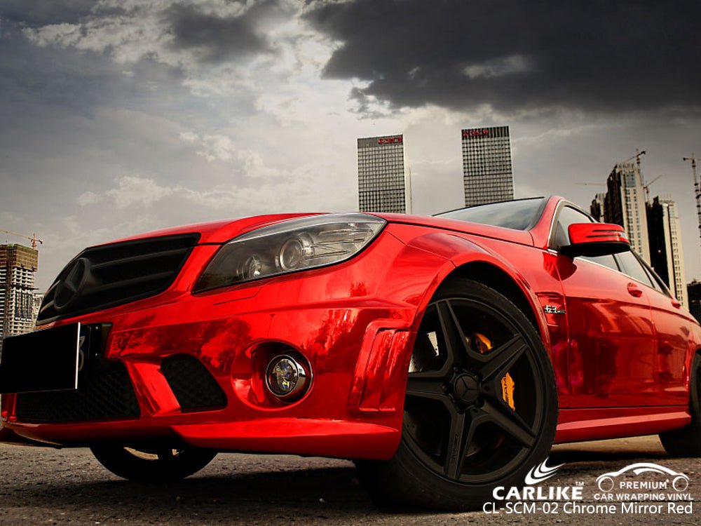 CARLIKE CL-SCM-02 Chrome Mirror Red Vinyl - CARLIKE WRAP