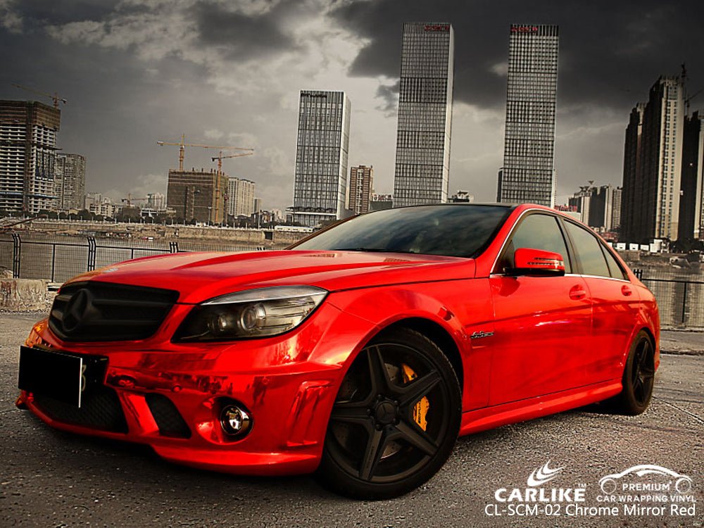 CARLIKE CL-SCM-02 Chrome Mirror Red Vinyl - CARLIKE WRAP