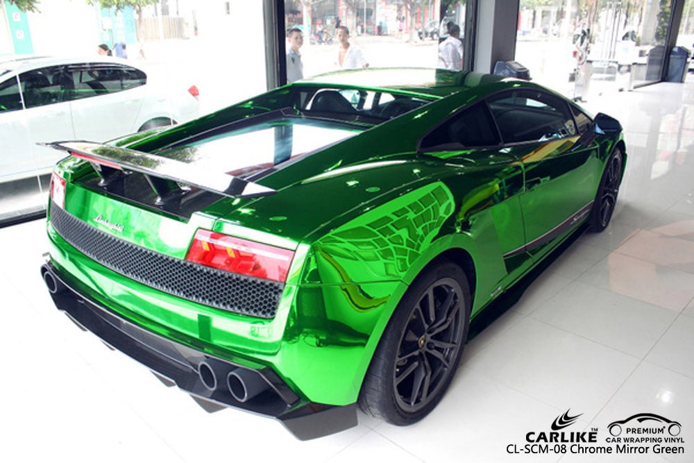 CARLIKE CL-SCM-08 Chrome Mirror Green Vinyl - CARLIKE WRAP