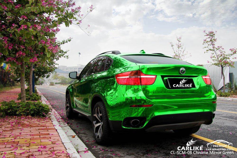 CARLIKE CL-SCM-08 Chrome Mirror Green Vinyl - CARLIKE WRAP