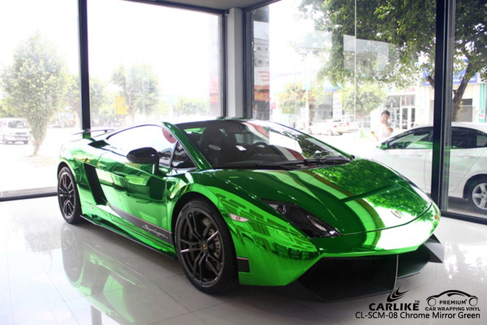 CARLIKE CL-SCM-08 Chrome Mirror Green Vinyl - CARLIKE WRAP