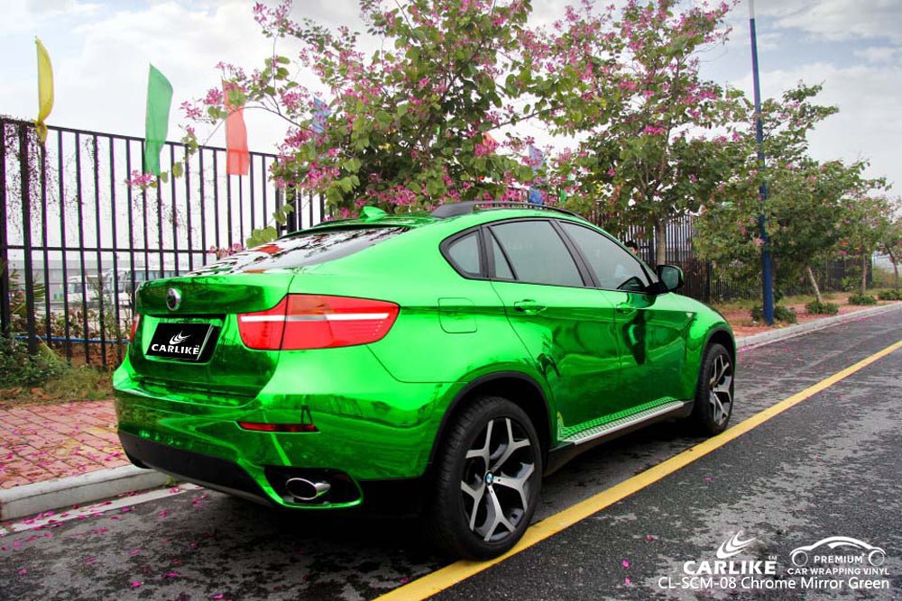 CARLIKE CL-SCM-08 Chrome Mirror Green Vinyl - CARLIKE WRAP