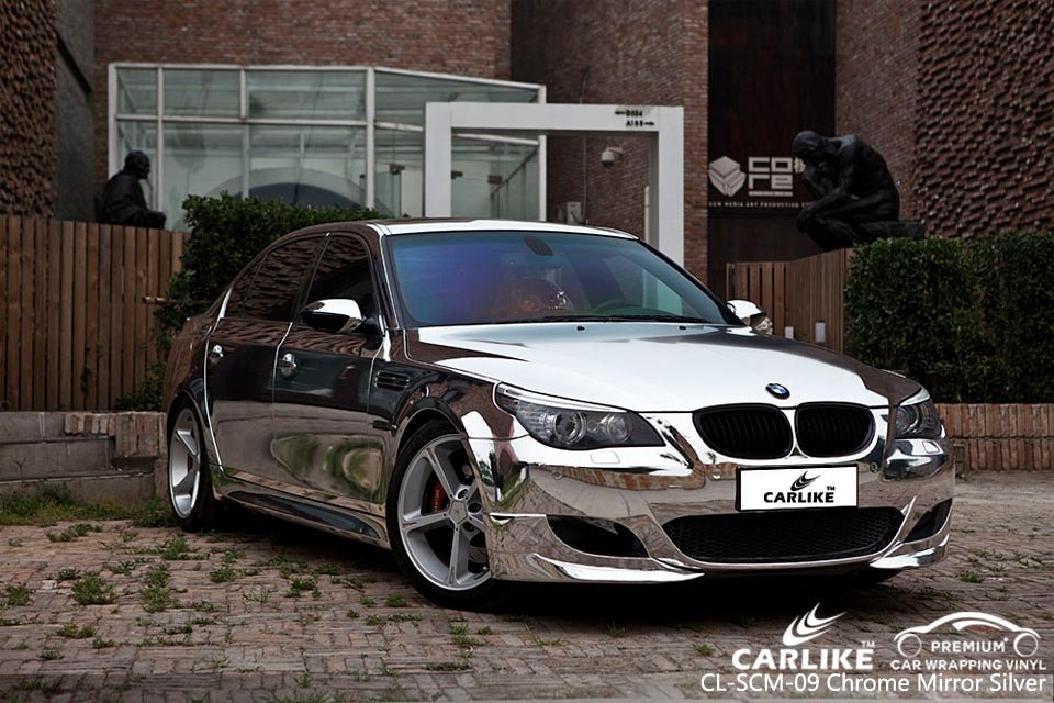 CARLIKE CL-SCM-09 Chrome Mirror Silver Vinyl - CARLIKE WRAP
