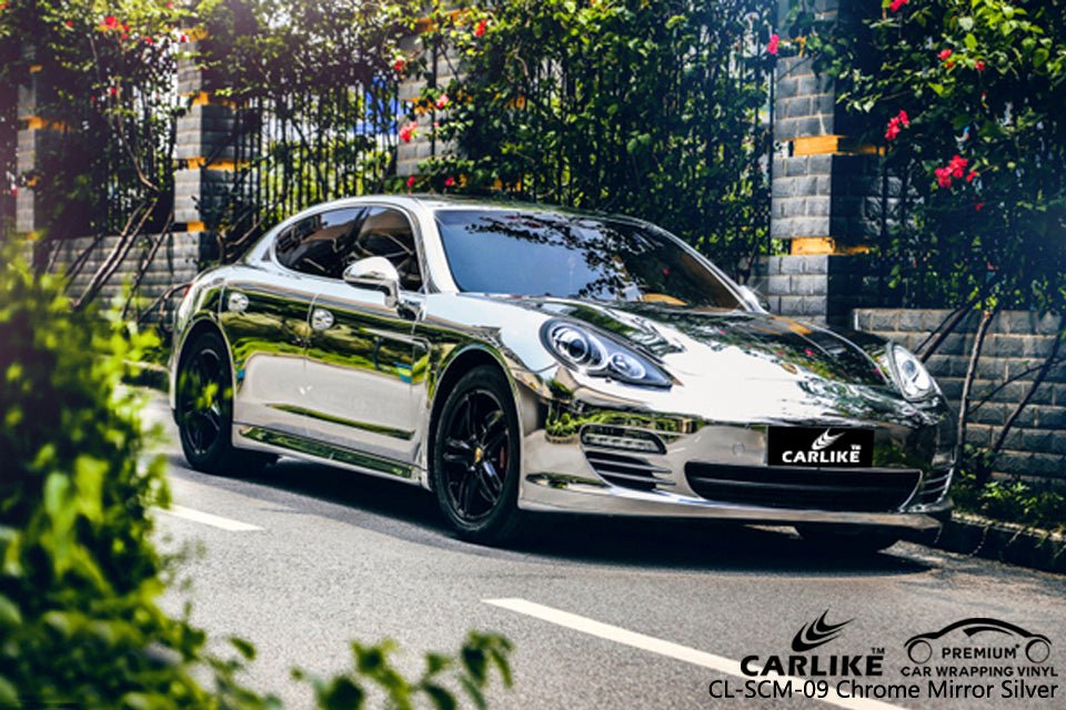 CARLIKE CL-SCM-09 Chrome Mirror Silver Vinyl - CARLIKE WRAP