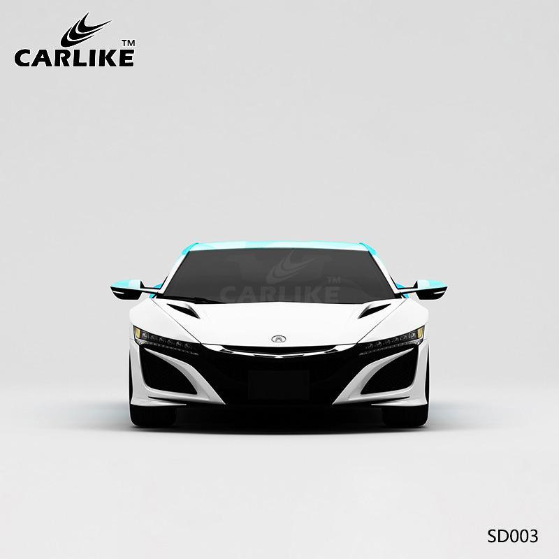 CARLIKE CL-SD003 Pattern White and Blue Plaid High-precision Printing Customized Car Vinyl Wrap - CARLIKE WRAP