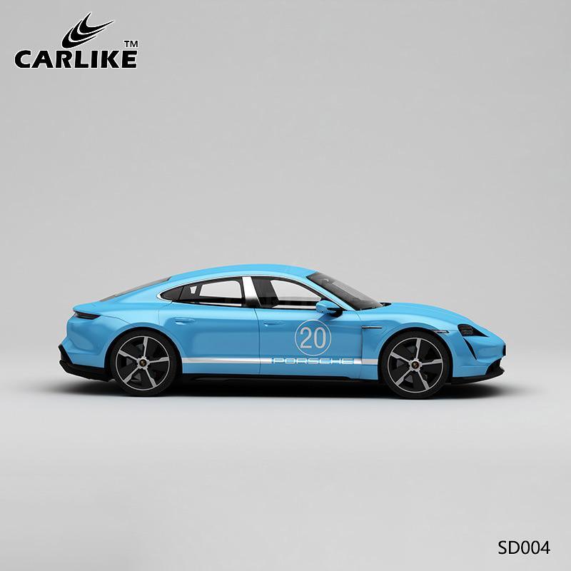 CARLIKE CL-SD004 Pattern Blue Gulf Oil Track High-precision Printing Customized Car Vinyl Wrap - CARLIKE WRAP