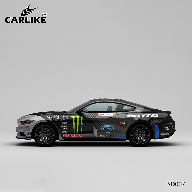 CARLIKE CL-SD007 Pattern Ghost Claw Track Painting High-precision Printing Customized Car Vinyl Wrap - CARLIKE WRAP