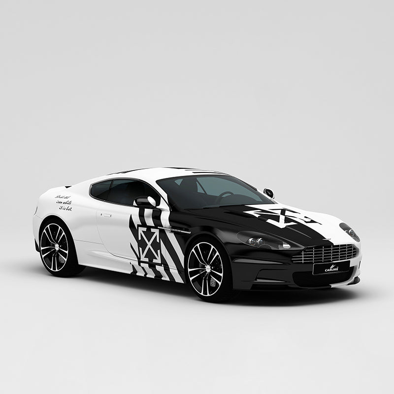 CARLIKE CL-SD009 Pattern Black and White Camouflage High-precision Printing Customized Car Vinyl Wrap - CARLIKE WRAP