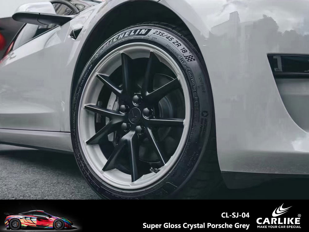 CARLIKE CL-SJ-04 Super Gloss Crystal Porsche Grey Vinyl - CARLIKE WRAP