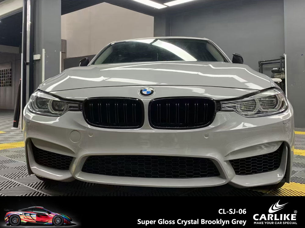 CARLIKE CL-SJ-06 Super Gloss Crystal Brooklyn Grey Vinyl - CARLIKE WRAP