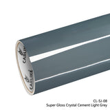 CARLIKE CL-SJ-08 Super Gloss Crystal Cement Light Grey Vinyl - CARLIKE WRAP