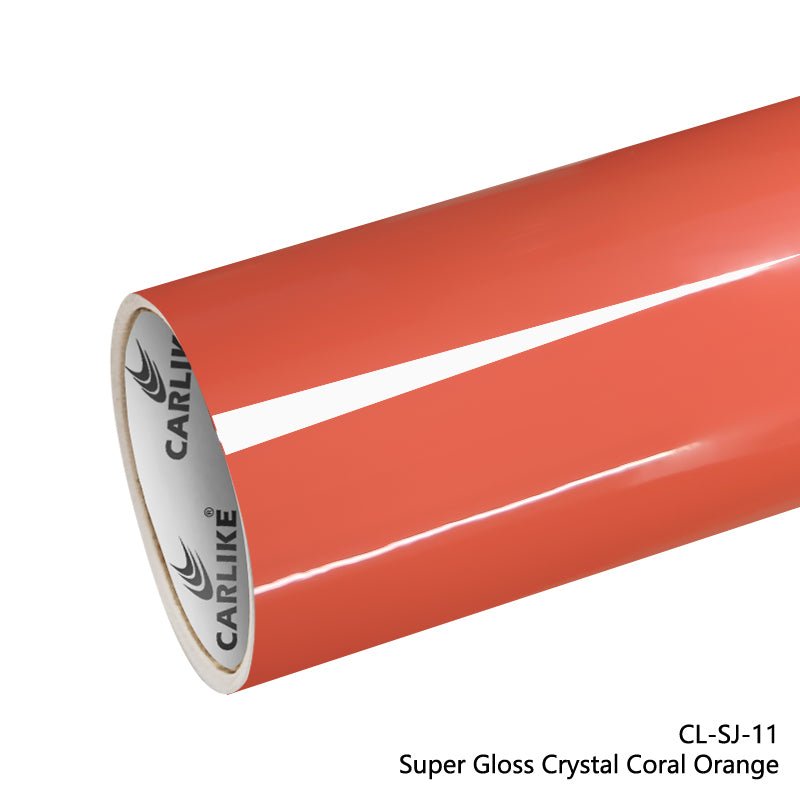 CARLIKE CL-SJ-11 Super Gloss Crystal Coral Orange Vinyl - CARLIKE WRAP