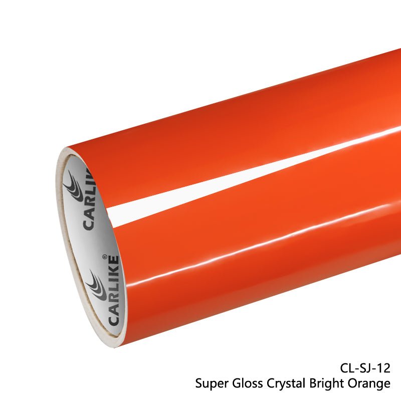 CARLIKE CL-SJ-12 Super Gloss Crystal Bright Orange Vinyl - CARLIKE WRAP