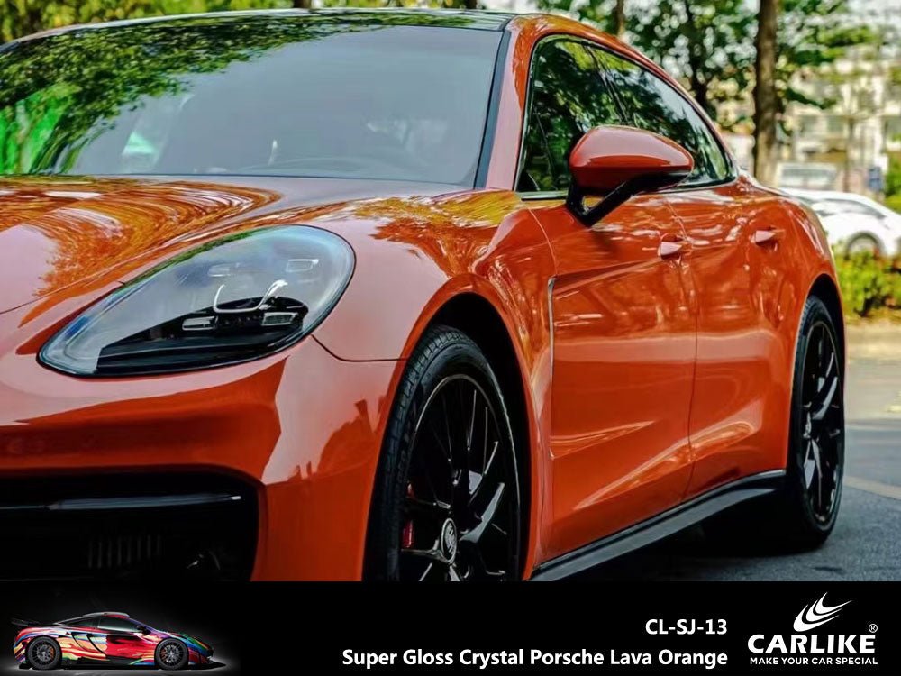 CARLIKE CL-SJ-13 Super Gloss Crystal Porsche Lava Orange Vinyl - CARLIKE WRAP
