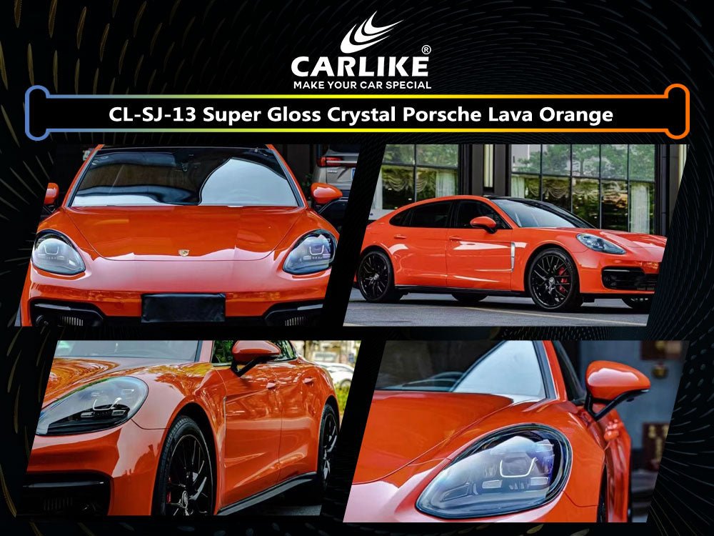 CARLIKE CL-SJ-13 Super Gloss Crystal Porsche Lava Orange Vinyl - CARLIKE WRAP