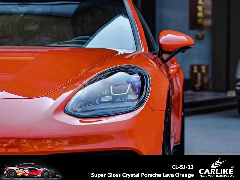CARLIKE CL-SJ-13 Super Gloss Crystal Porsche Lava Orange Vinyl - CARLIKE WRAP
