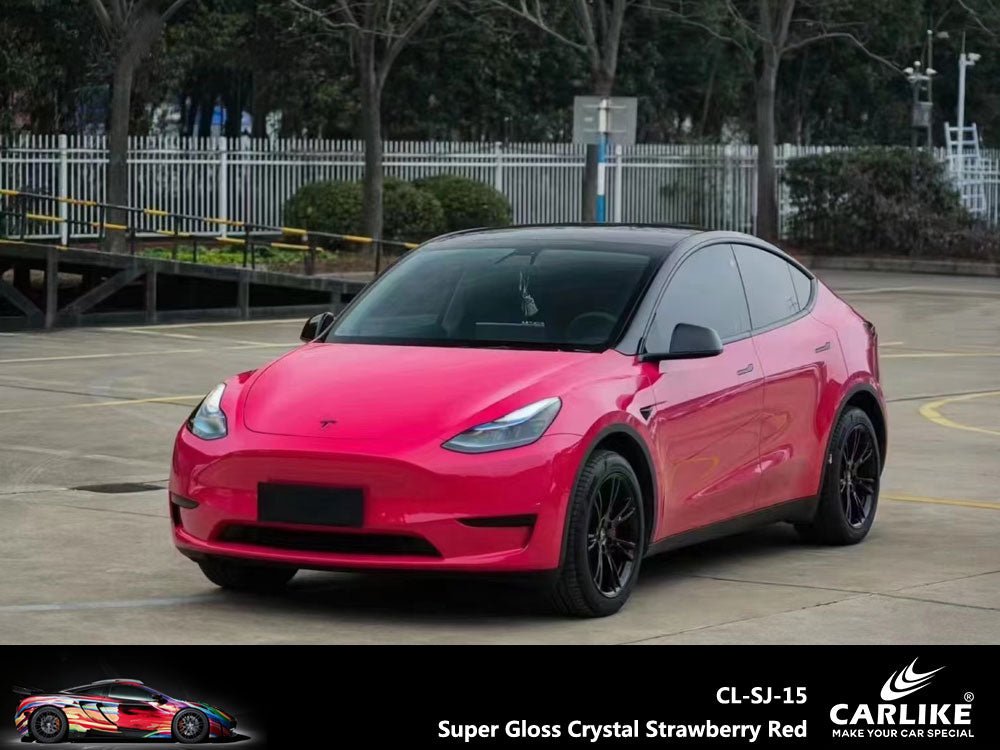 crystal gloss paprika red car wrap vinyl China Manufacturer