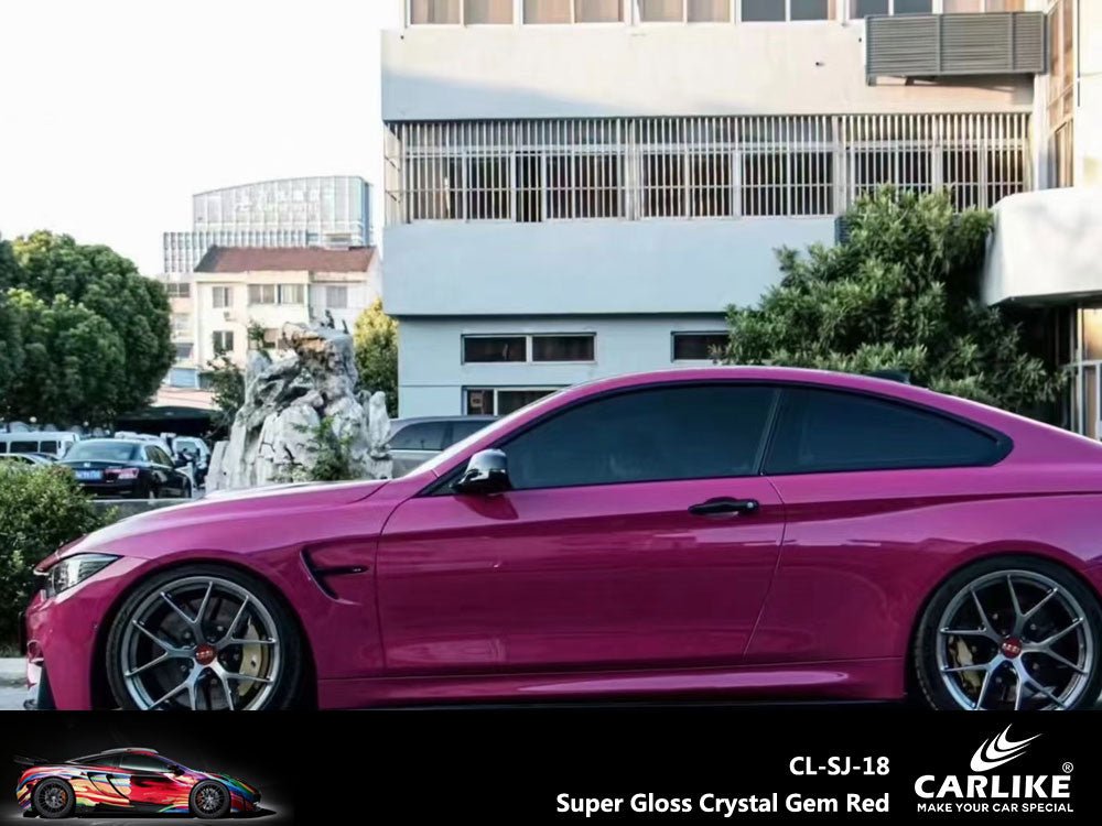 CARLIKE CL-SJ-18 Super Gloss Crystal Gem Red Vinyl - CARLIKE WRAP