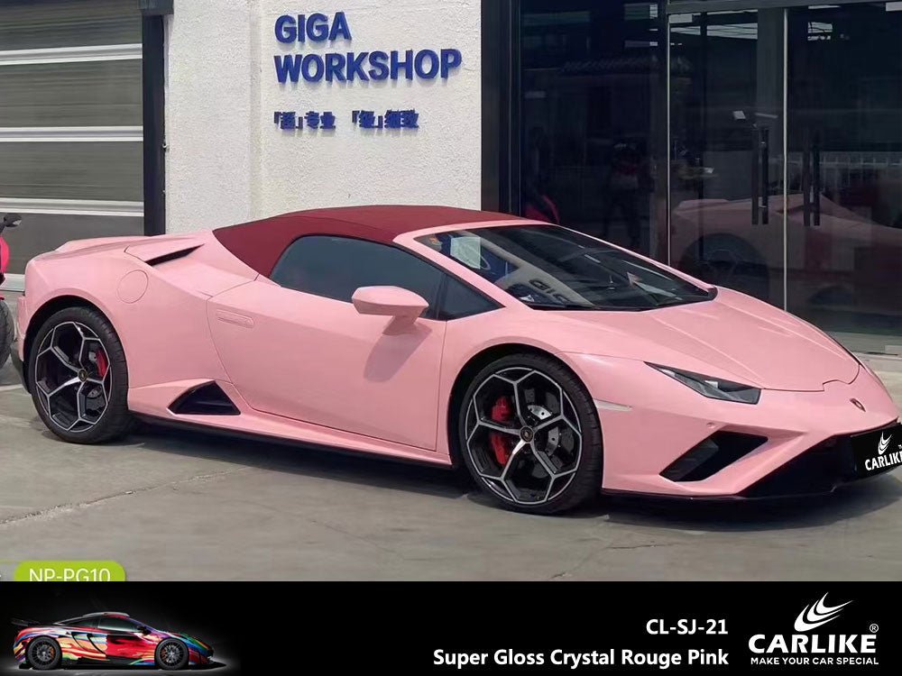 CARLIKE CL-SJ-21 Super Gloss Crystal Rouge Pink Vinyl - CARLIKE WRAP