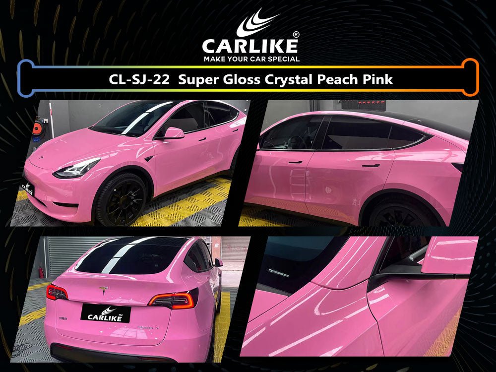 CARLIKE CL-SJ-22 Super Gloss Crystal Peach Pink Vinyl - CARLIKE WRAP